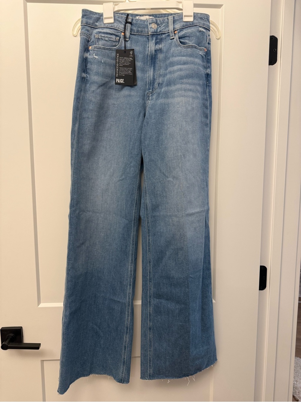 PAIGE Light Blue Wide Leg Jeans ANESSA 31”